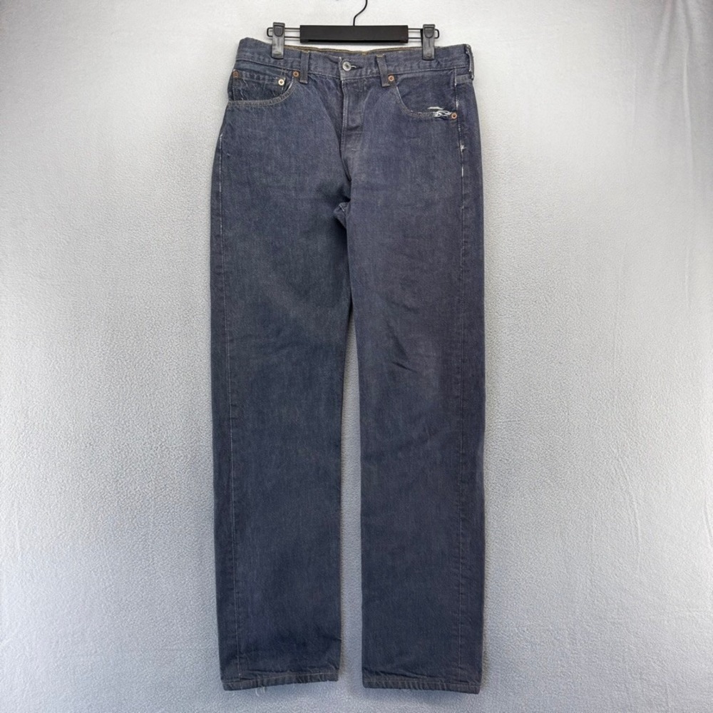 Vintage Levis Jeans Men's 33x34 Fits 31x32 Blue Dark Wash 501xx Distressed y2k